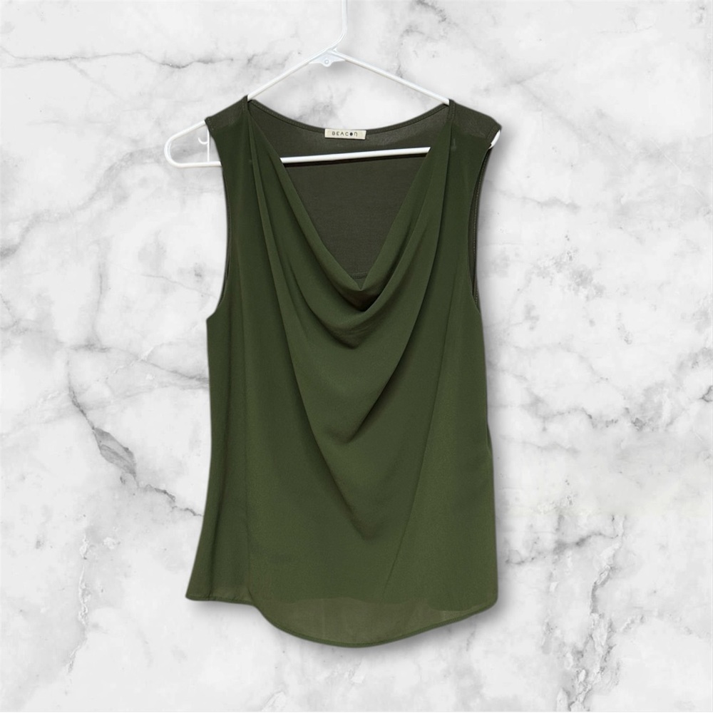 Beacon Olive Green Sleeveless Top size large